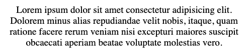 Centered text